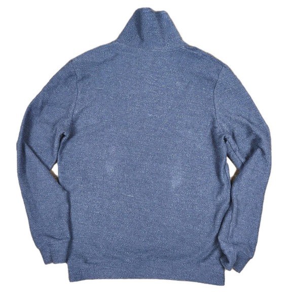 Marine Layer Sweater Shawl Neck Denim Blue Sz S Davis Lightweight Cotton Blend - Picture 4 of 9